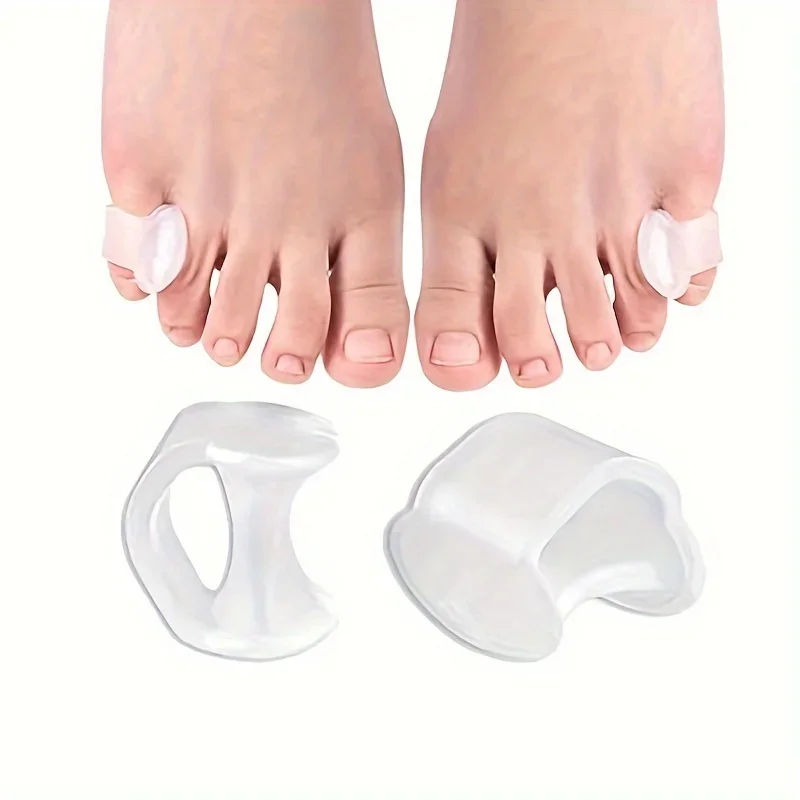 2 Stuks Siliconen Protector Gel Valgus Corrector Pedicure Spacer Yoga Teen Separator Vinger Voetverzorging Teen Orthopedische Bunion Hallux