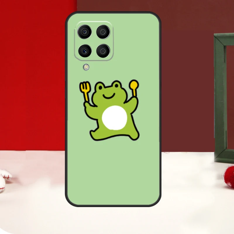 Mint Green Funny Frog For Samsung Galaxy M13 M23 M33 M53 M21 M51 M12 M32 M52 M34 M54 M15 M55 M20 M30s M31s Case image 3