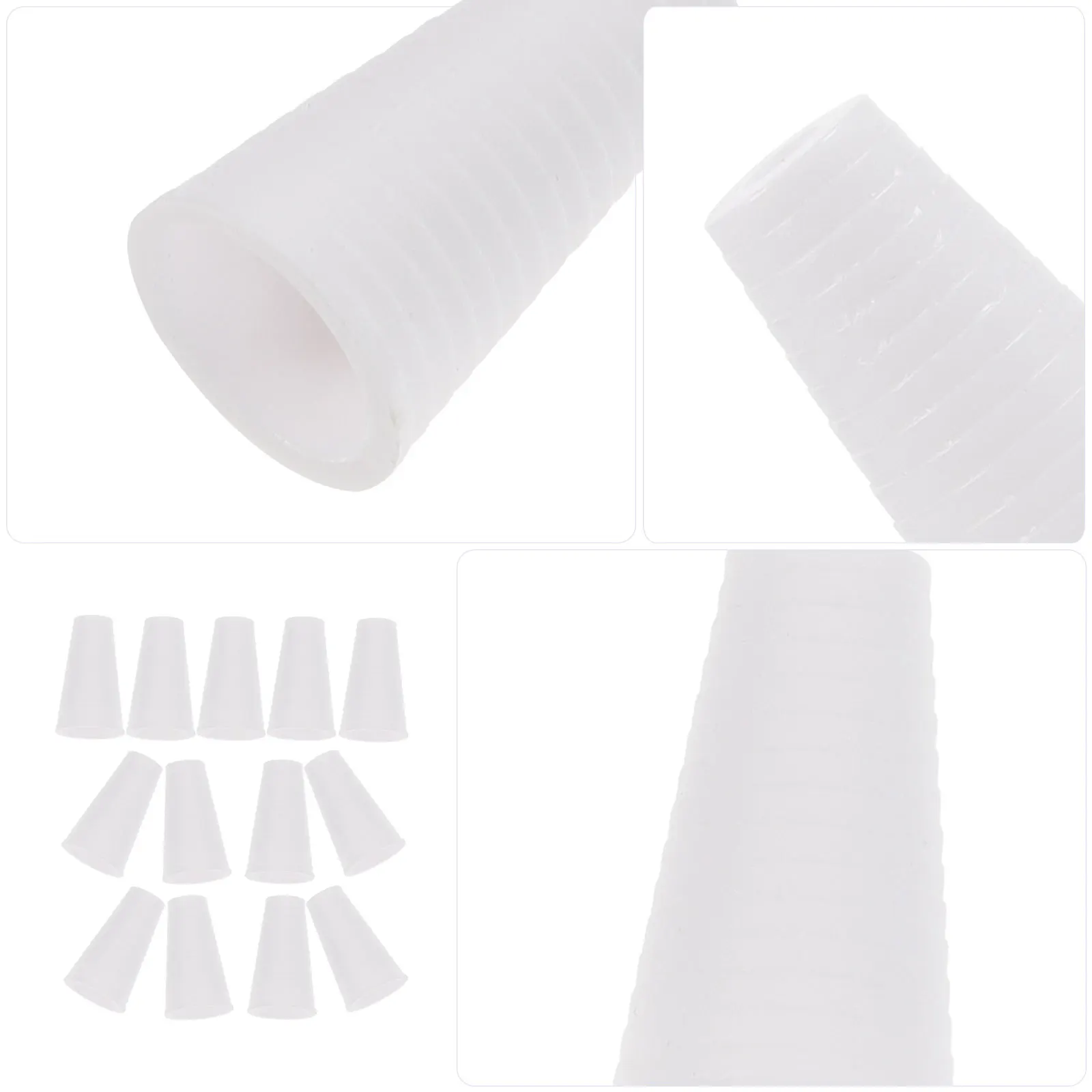 15 Pcs White Threaded Bell Pendant Window Blind Cord Pull Blinds Knobs Roller Pulls Plastic Tassel Ends Child