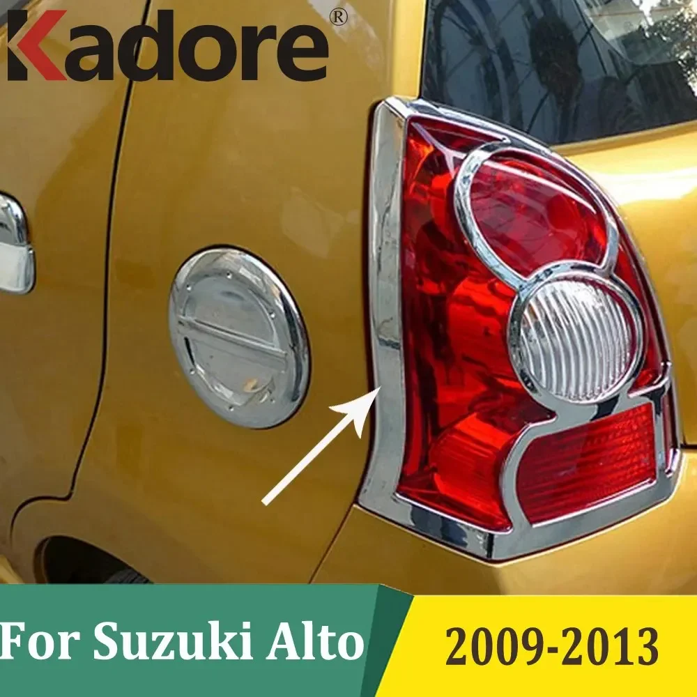 

For Suzuki Alto 2009 2010 2011 2012 2013 Chrome Taillight Cover Rear Light Lamp Covers Trims Hood Styling Car Accessories