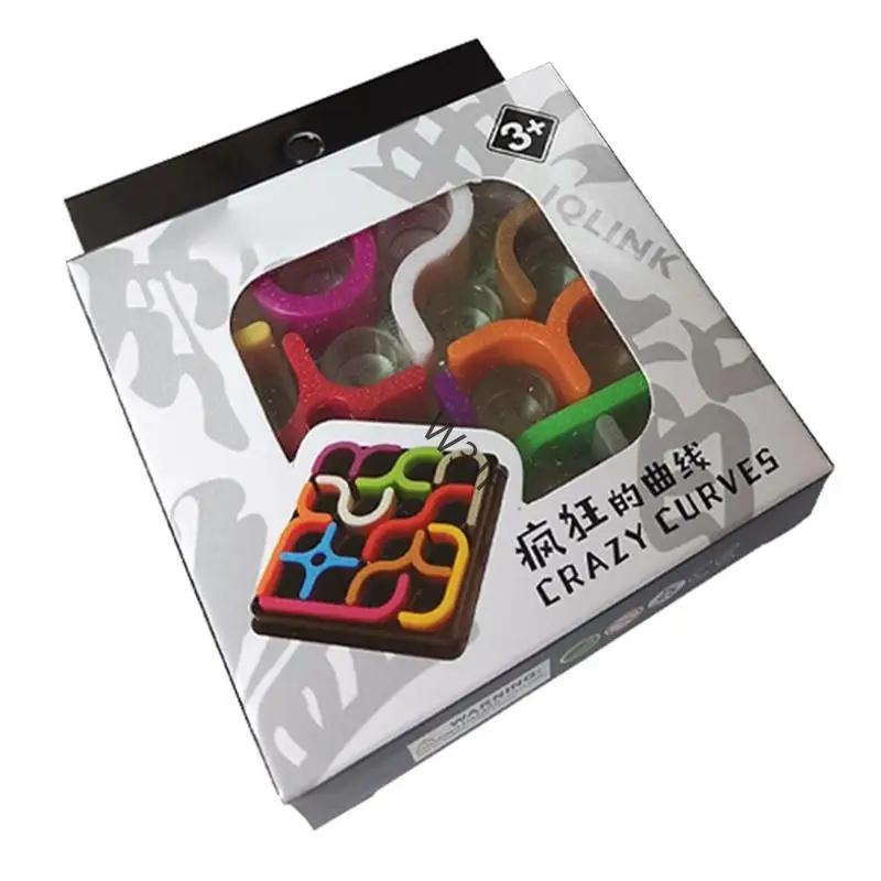 W3JF Fun Creative Puzzle Game Board Game Toy Contluls Curves Curves Challing Toy لتعزيز إمدادات حفلات التفكير المنطقية والفضائية