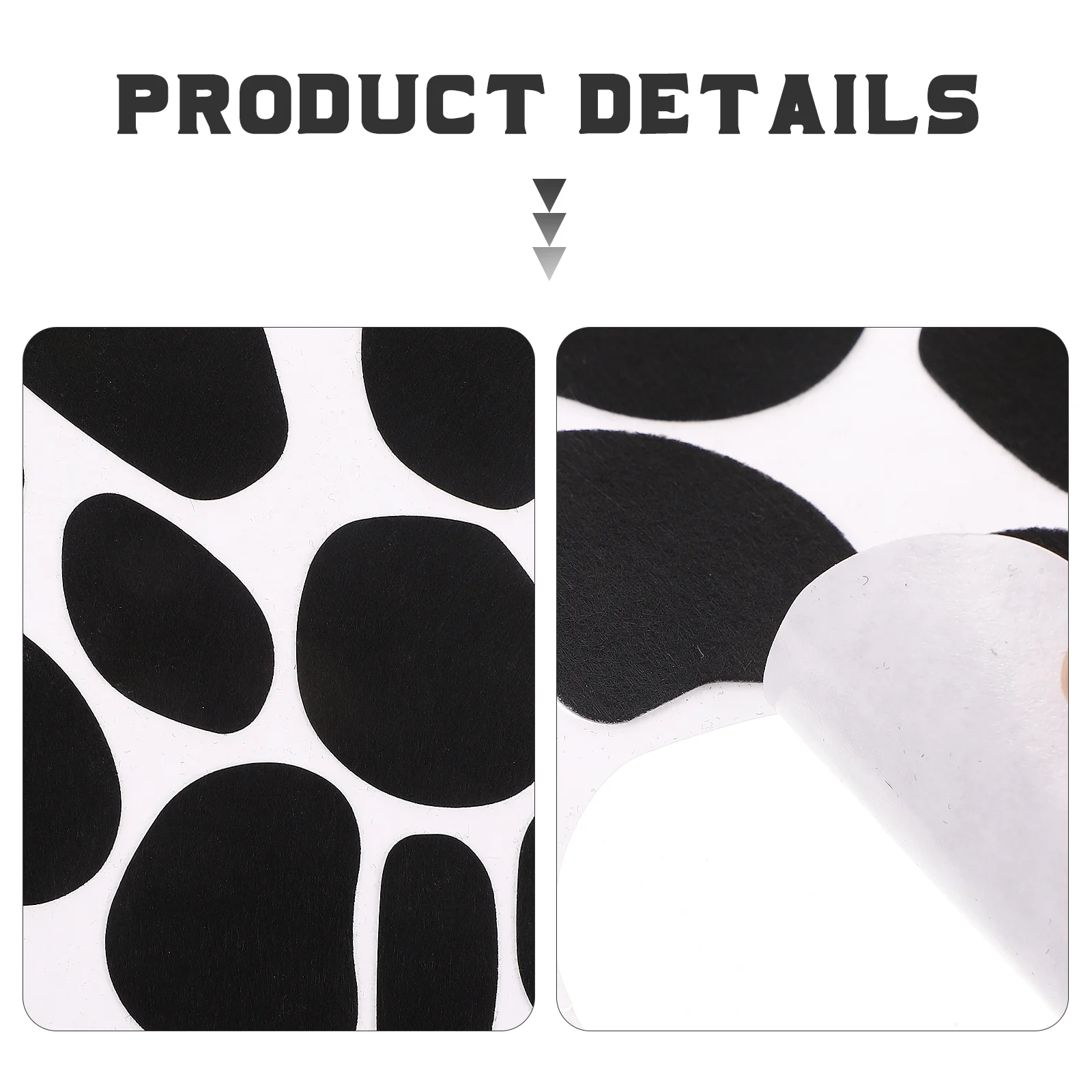 6 Sheets Dalmatian Pants Kids Adhesive Felt Stickers Dot Festival Ornaments Decor Child