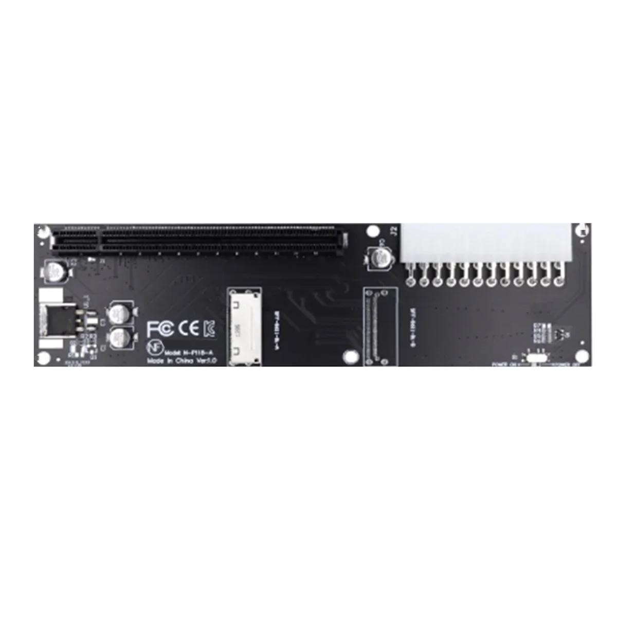 Oculink SFF-8612 8X to PCIE X16 PCI-Express Adapter with ATX 24Pin Power Port for Mainboard Graphics