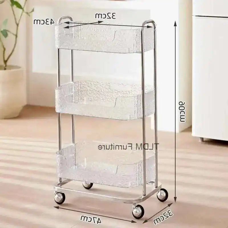 

Trolley Beauty Salon Cart Removable Storage Furniture Auxiliary Eyelash Organizer Wheels Hairdresser Rollers Trolly Mobile Tool