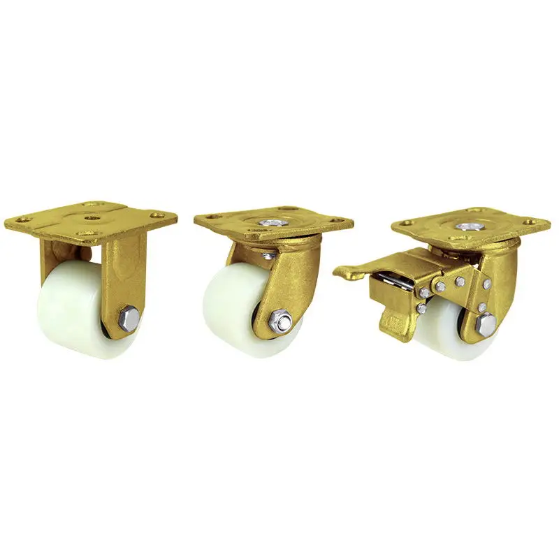 heavy duty  low center 3 Inch Low Gravity gravity 600kg Nylon wheels swivel with brake caster wheels for machine