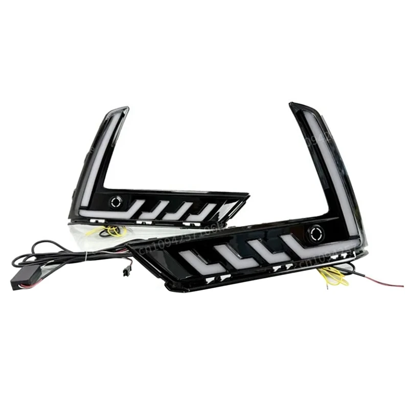 

LED Daytime Running Lights For Honda CRV CR-V 2023 2024 DRL Dynamic Turn Signal Fog Lamps White Yellow Blue Accessories
