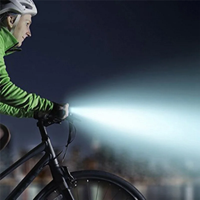 Bicycle Headlights Outdoor Bright Lighting Night Riding Flashlight, Mountain Bike Horn Light Rainproof Riding Clothes