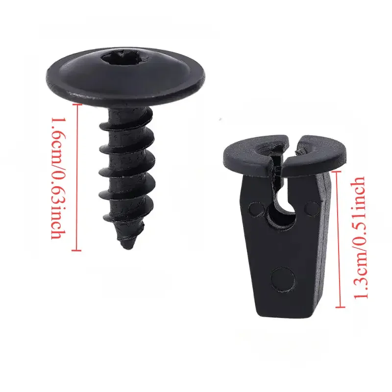20pcs Plastic Fasteners Screws Universal Car Bumper Fender Black Rivets Car Fastener Push Pin Clips Auto Accessories