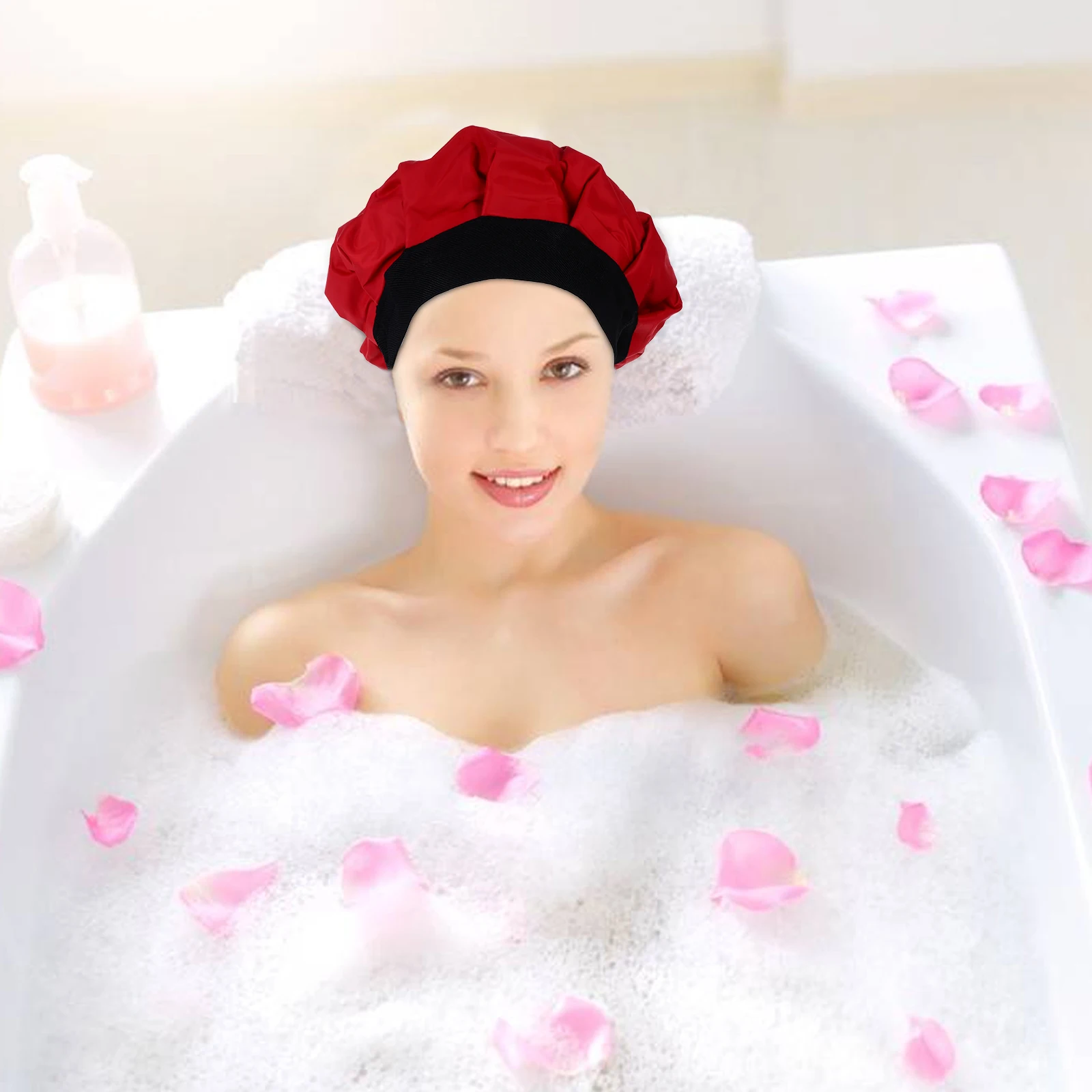

Microwavable Heat Gel Fridge Cooling Hair Care Hat Deep Conditioning Hair Microwavable Heat Cap Care Cap Towel Set