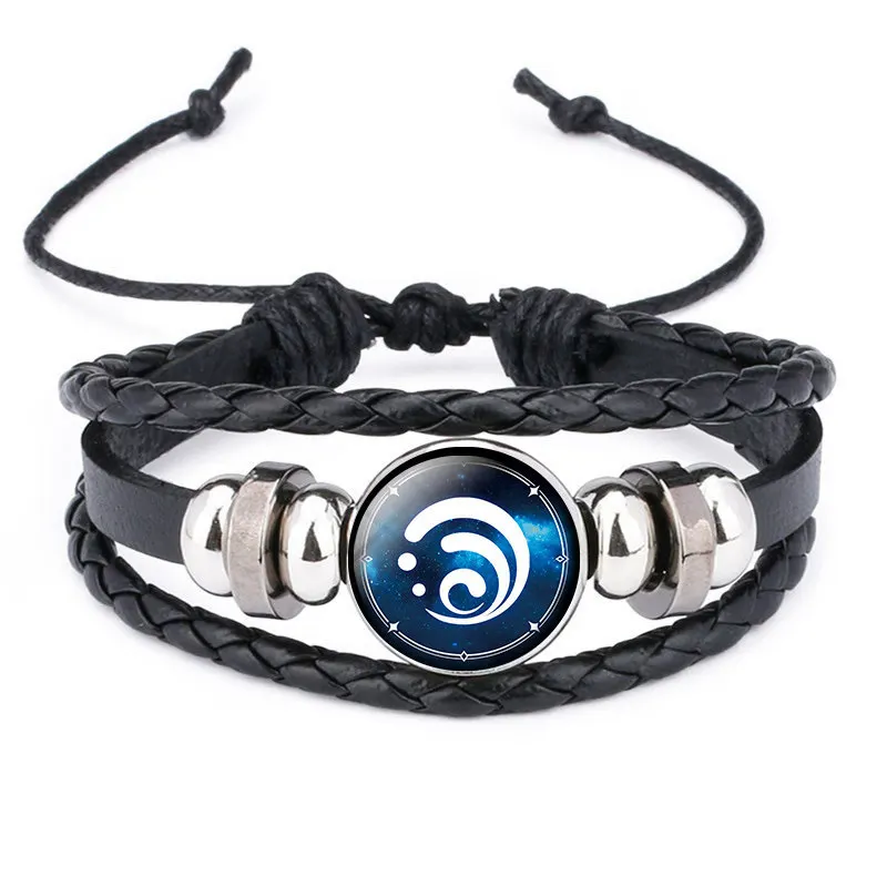 Genshin Impact Game Cosplay Prop Eye of God Water Wind Thunder Fire Rock Ice Element Bracelet Jewelry Accessories