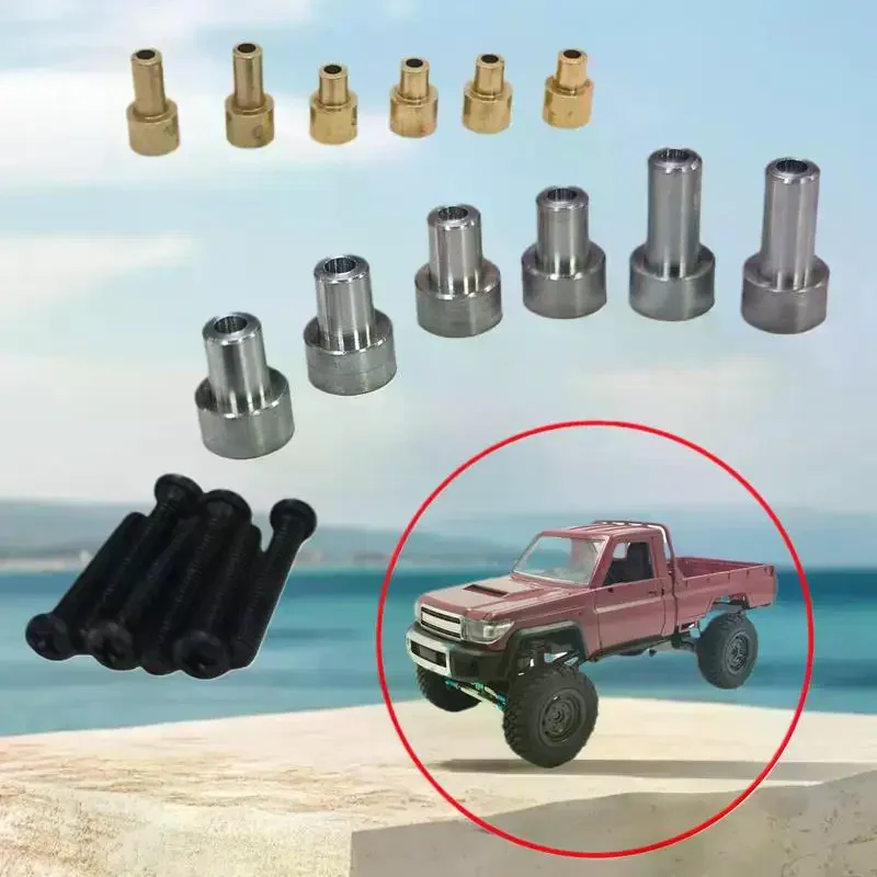1 Set For 1/12 Modified Big Wheel Special Upgrade Parts MN82 MN82S Metal Car Shell Raise The Column Heighten Bracket