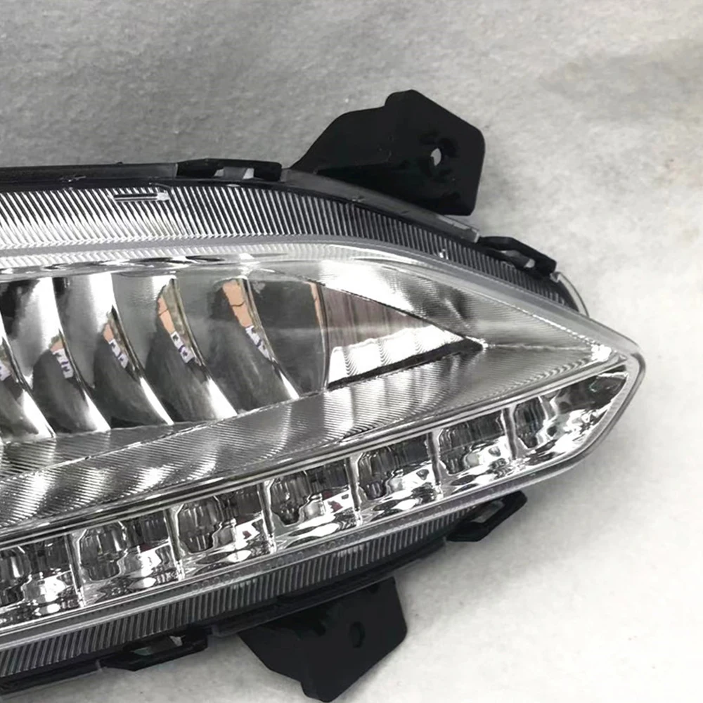 Fog Lamp DRL For Hyundai Santa Fe Maxcruz 2013 2014 2015 2016 Front Bumper Fog Light Foglight Foglamp Day Running Lamp Headlight