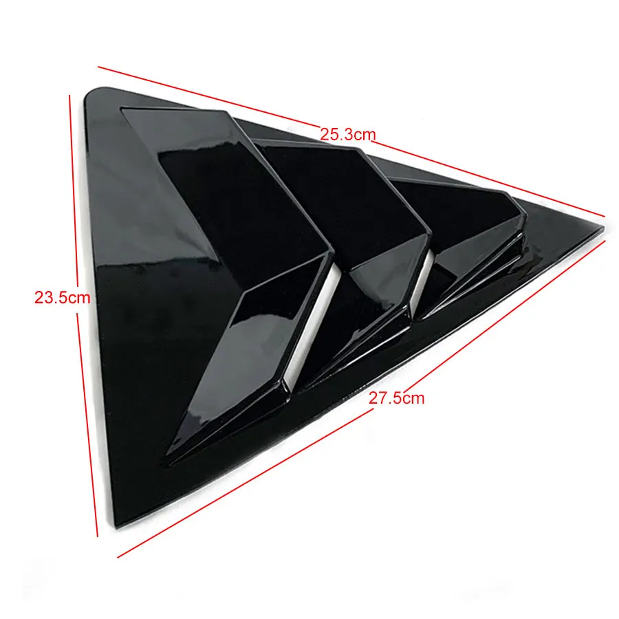 Black Car Rear Window Louver Shade Styling Side Vent Window Shutter Use For Toyota Corolla 2014 - 2018 2015 2016 2017