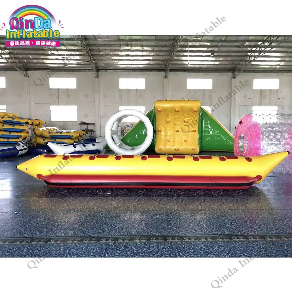 6.4x1.2m Water Park Equipment Inflatable Flying Banana Boat