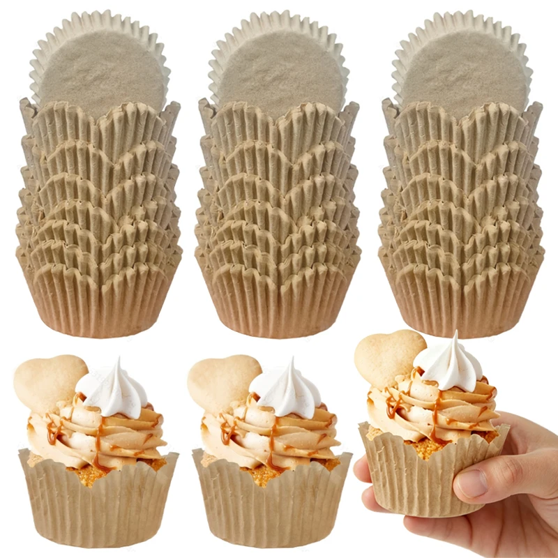 150Pcs Natural Color Flower-Shaped Cups, Oil-Resistant Baking Cups, Suitable for Bakeries, Ovens, and Muffin Pans, Easy to Clean - Perfect for Baking Enthusiasts