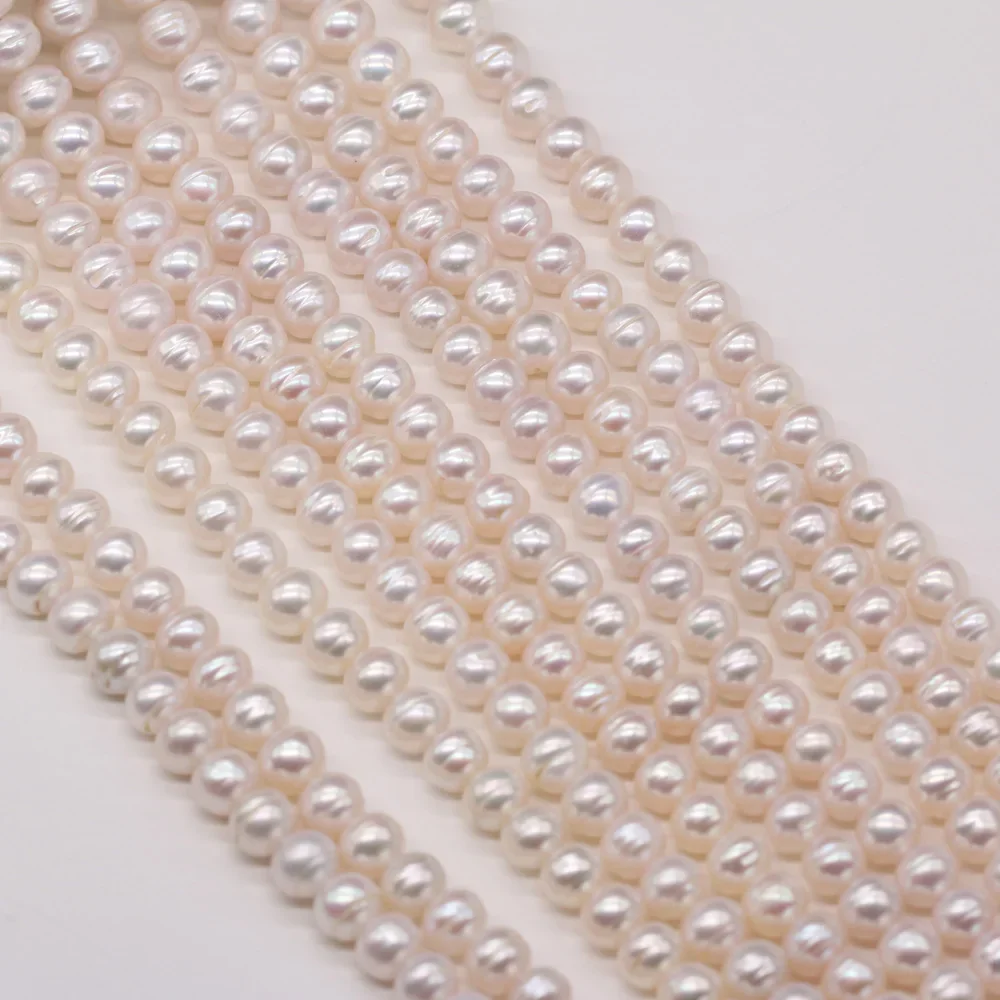8-9mm AAA Natural Freshwater Pearls Beads Round Pearls Beading for DIY Charms Bracelet Necklace Jewelry Making Strand Supplies