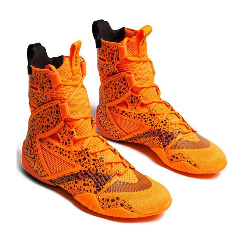 

V63 Высокие боксерские кроссовки для взрослых и детей, размер 38-46, боевая обувь, износостойкие борцовские ботинки для спортзала для пар