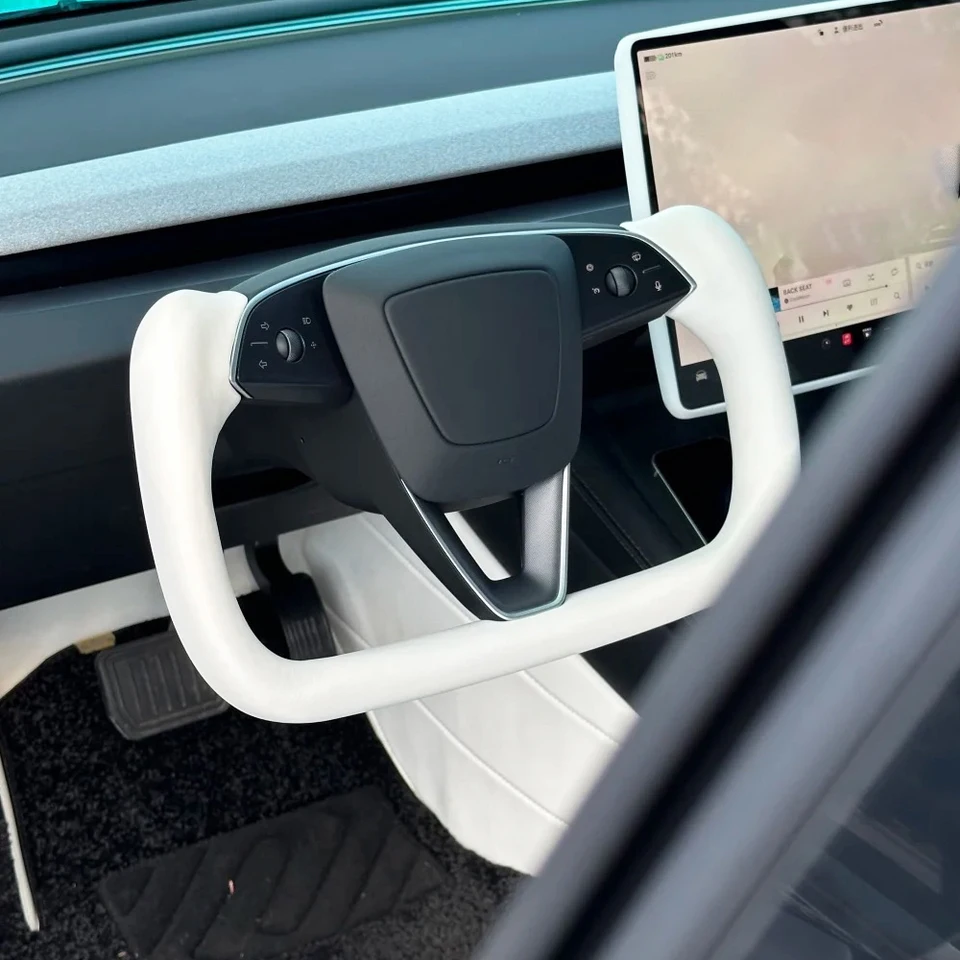 350mmヨークハンドル テスラ モデルY ジュニパー 2025 カーボンヨーク