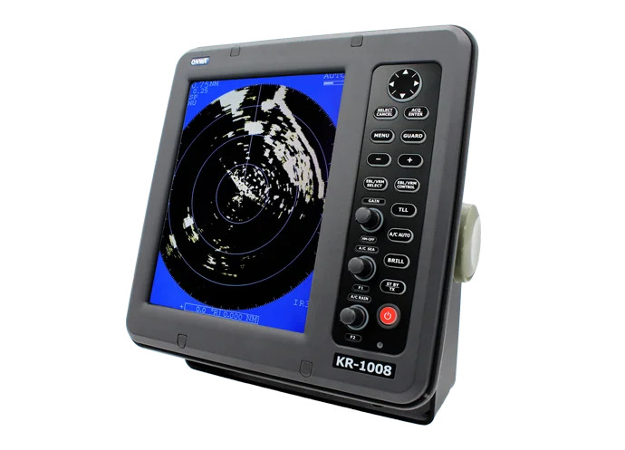 ONWA Anwar KR-1008 Marine Radar 9.7-Inch 800x600 36 Nautical Mile Color LCD Display GPS Beidou NMEA 0183 4KW Auto Tracking