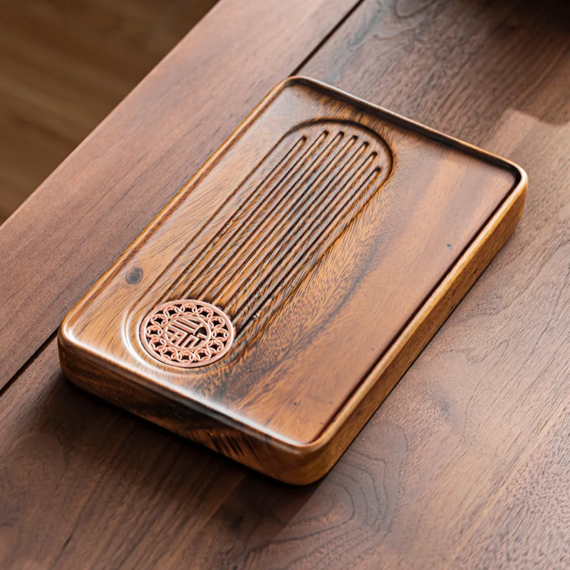 

Walnut tea tray household small tray simple light luxury kung fu tea set tea table whole solid wood tray