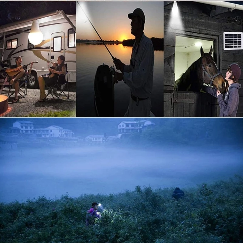 5W LED Bulb USB Camping Lamp 6500K 5V Portable Tent Lamp with Switches USB Cable Bulbs for Camping Emergency Dropship