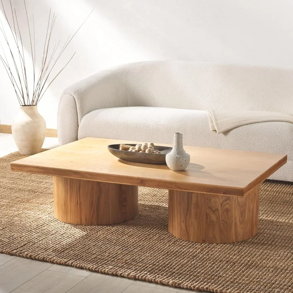 

Couture Collection Natural Solid Wood Square Coffee Table - Elegant Design for Modern Living Rooms