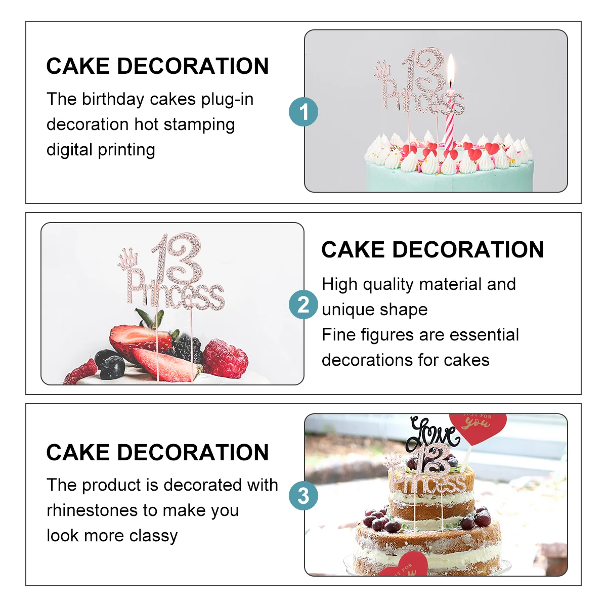 

1pc Alloy Toppers Toppers Cupcake Insert Baby Boy Decor Cake Insert Cards Cake Inserted Cards Decorations