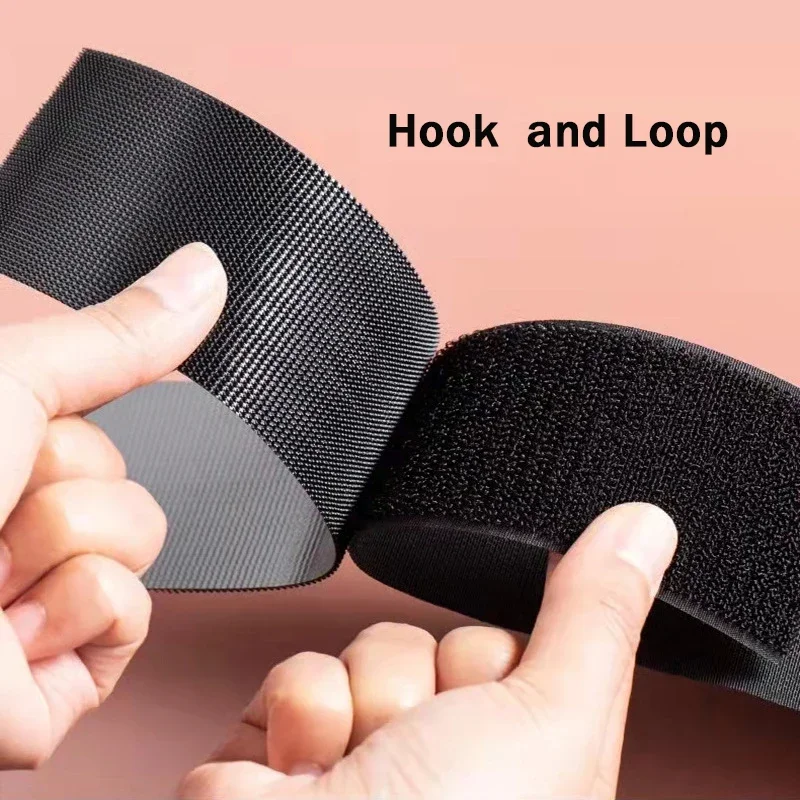 1M 20/25/30/50/100mm High Quality Strong Adhesive Hook and Loop Fastener Tape Strip Nylon Sticker Hook Loop Sewing DIY No Glue