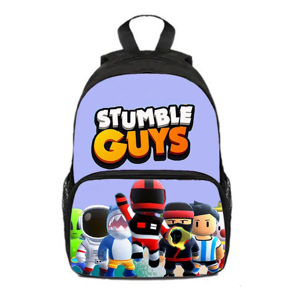 

Cartoon Stumble Guys Backpack Children School Bags Waterproof Kids Kindergarten Bag Baby Toddler Backpack for Boys Girls Bookbag