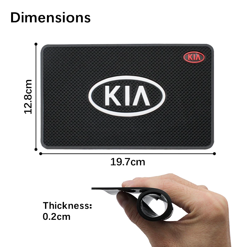 Polymères coordonnants en PVC pour voiture, planche Prada, coussin collant antidérapant, accessoires intérieurs pour Kia Rio, Ceed, Sportage,