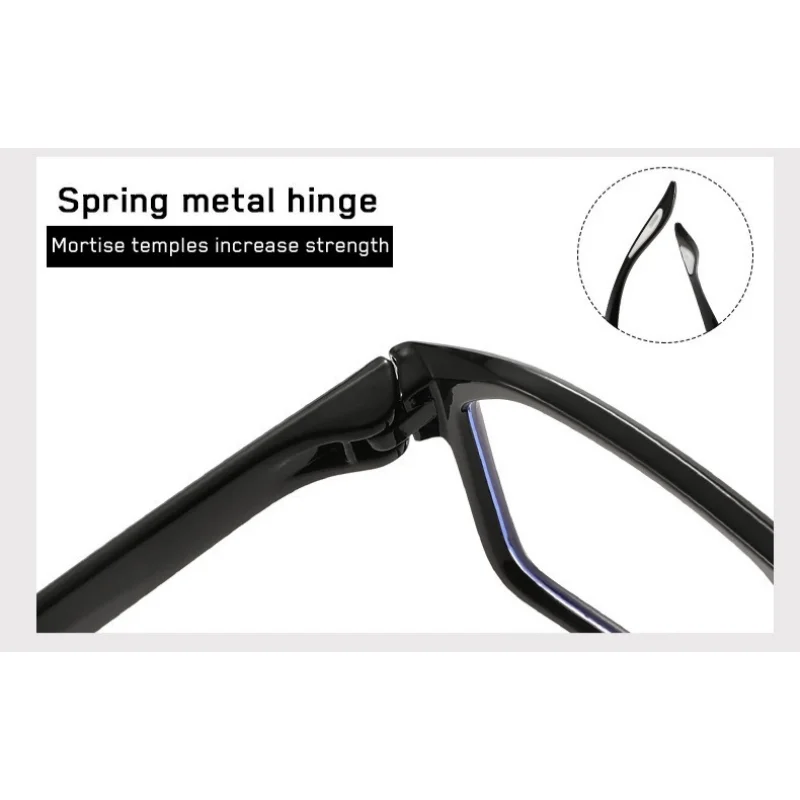 Square Photochromic Blue Light Blocking Large Frame Eyeglasses fashion Reading Glasses ladies Prescription Glasses for Men