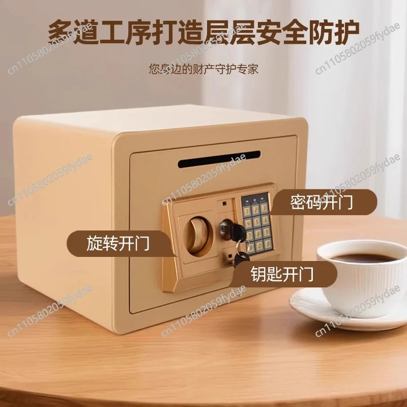 Small Home Safe, Anti-Theft Family Password Safe, Mini Coin Deposit Box for Home and Office Security