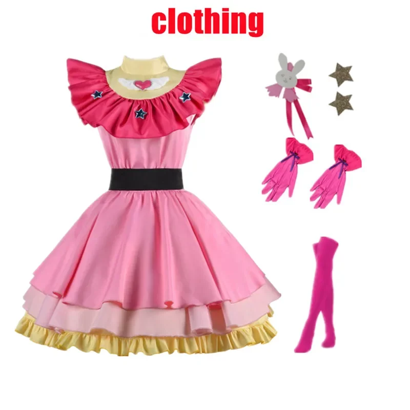 Hoshino Oshi Sem vestido cosplay para meninas, saia do estágio AI, terno bonito da menina, vestidos rosa Lolita