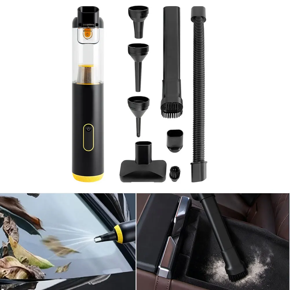 1Set Car Vacuum Cleaner Strong Suction Powerful Wireless Home Appliance Air Blower Multipurpose Cleaning Tool Accessories