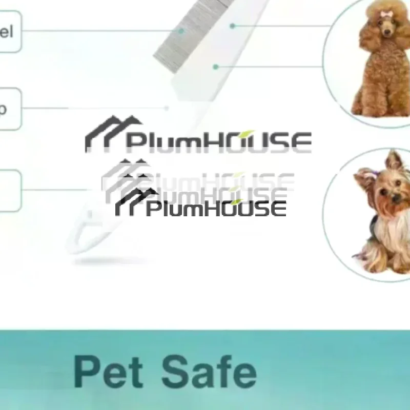 Pet Tear Stain Flea Comb Fine Tooth Stainless Steel Grooming Comb For Dogs Cats Eye Face Hair Debris Removal