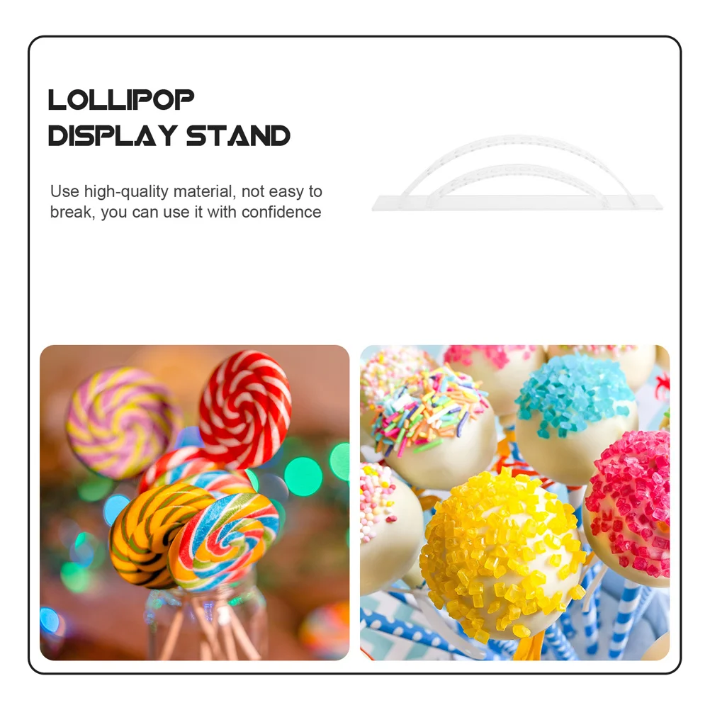 

2pcs Candied Display Stand Acrylic Lollipop Holder Transparent Party Decor Base Makeup Brush Storage Rack Organizer Shelf