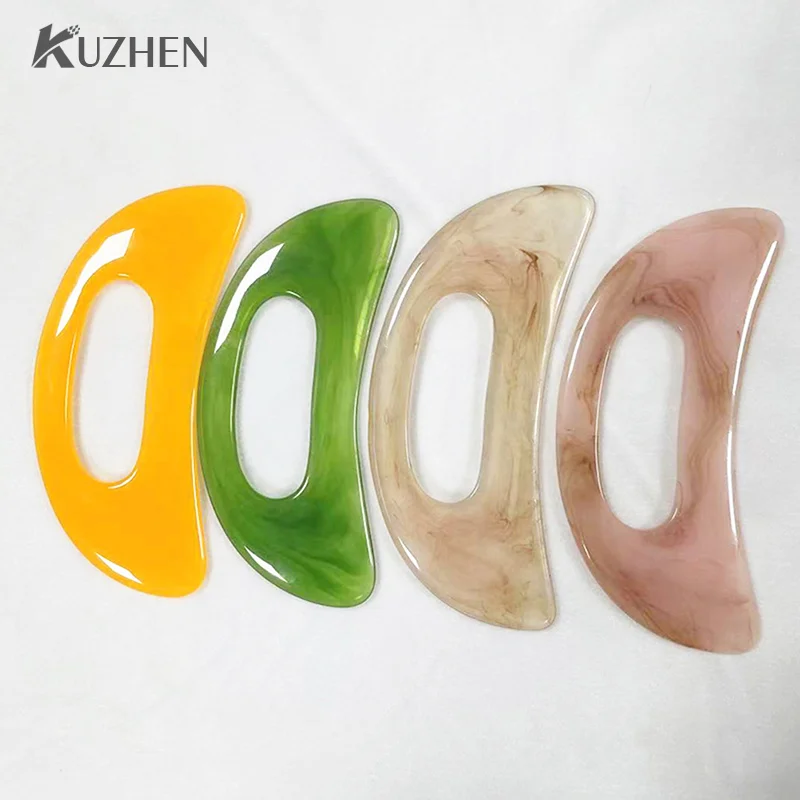 

1PC Guasha Board Natural Stone Synthetic Resin Scrpy aping Board Massage Tool