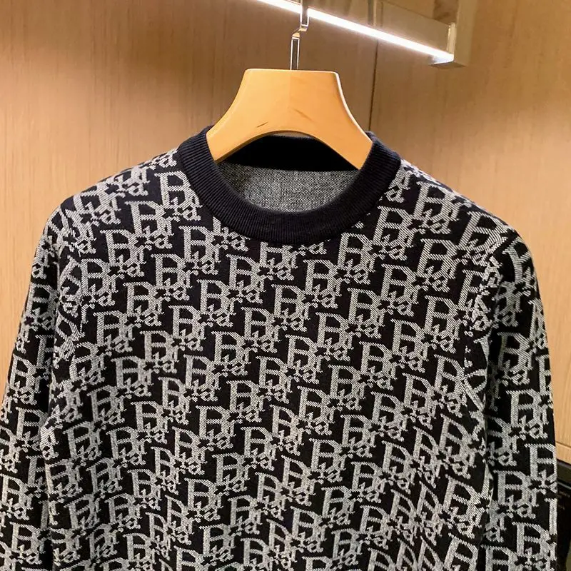 Pull Tissé avec Lettres pour Homme, Automne Hiver