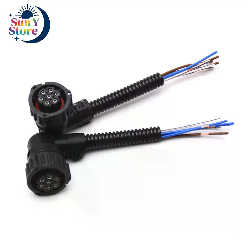 Pin Car Plug Socket Truck For Tail Light Connector Wire 7-Hole J6 Socket