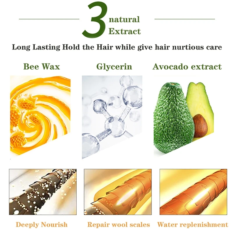 75 جرام كريم تشطيب شعر الطفل شمع للشعر عصا صغيرة مكسورة كريم تشطيب الشعر تثبيت سريع بلسم تصفيف الشعر