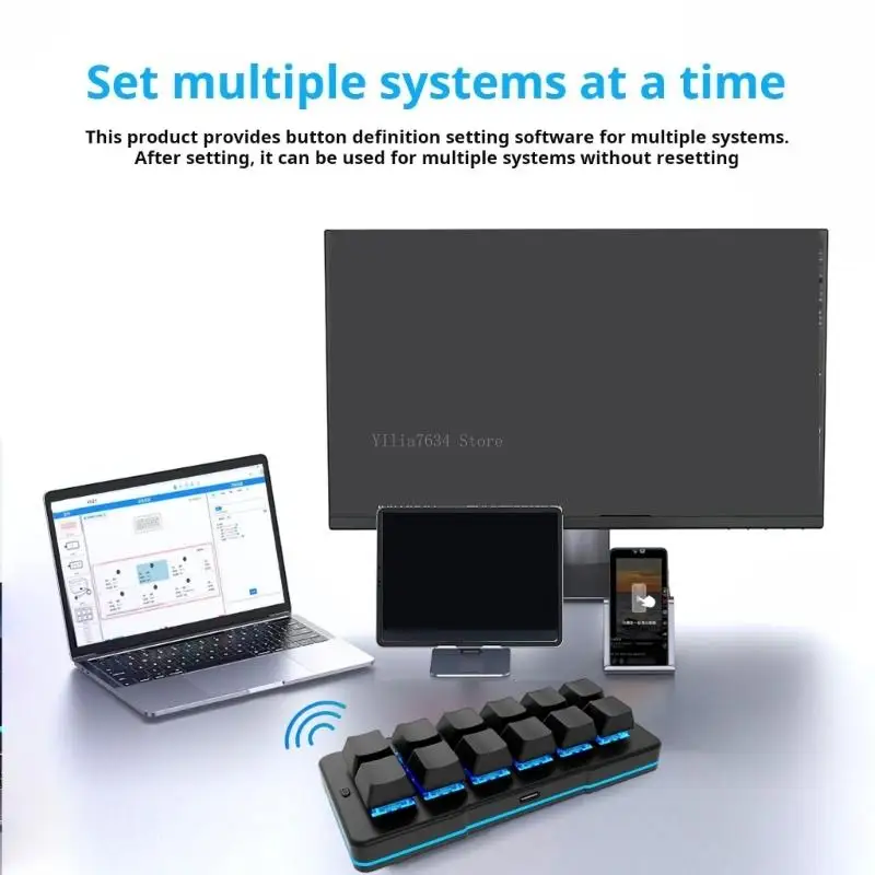  Mini 12Key USB Keyboards With Macros Function And Dynamic Color Effects