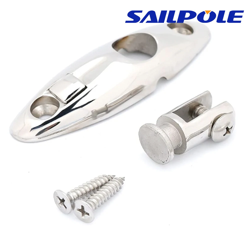360 Degree Rotation Solid 316 Stainless Steel Boat Quick Release Bimini Top Swivel Deck Hinge Marine Top Hardware