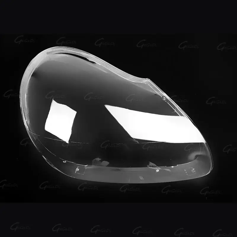 عاكس الضوء الأمامي للسيارة مناسب لغطاء مصباح المصباح الأمامي Porsche Cayenne 2003-2006، زوج من شرائط المطاط المجانية