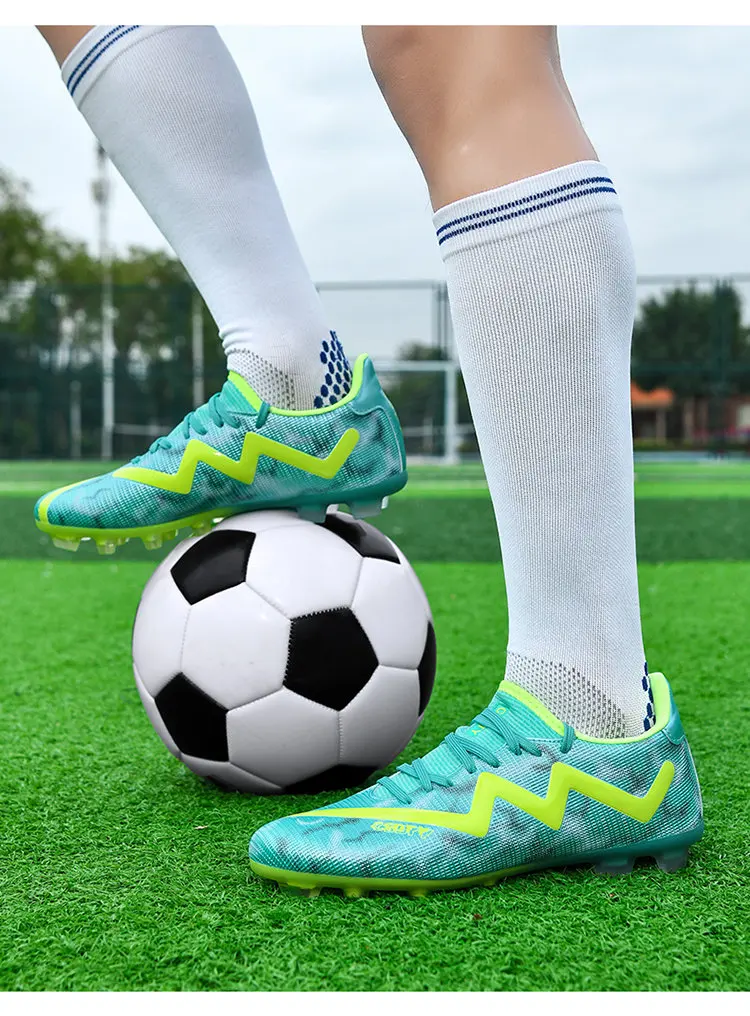 Original Marke blau Herren profession elle Fußballs chuhe Rasen rutsch feste Fußballs chuhe für Männer Schnürung Low Cut Fußball Turnschuhe männlich – Detail 15