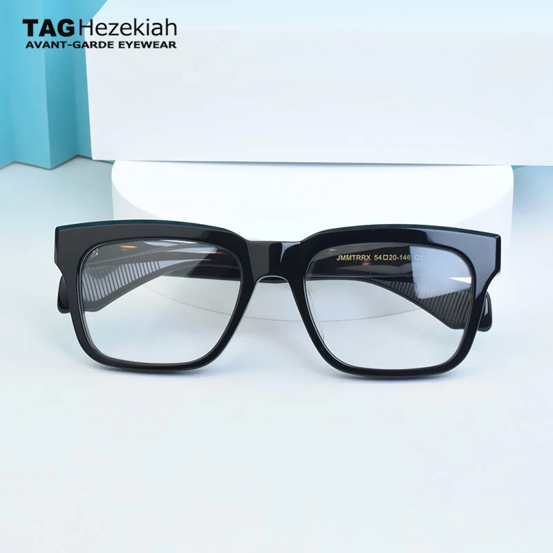 JMMTRRX Glasses Frame for Men Retro Designer Acetate Prescription Eyeglasses Vintage Luxury Brand Computer Women Fashion Eyewear