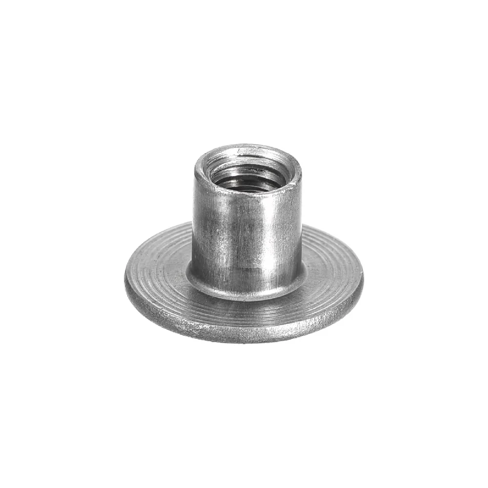 12/24Pcs M6 M8 M10 Carbon Steel Tee Nuts Round Base Weld Nuts 6-20mm Height Through Hole Flange Insert Female Thread Plate Nuts