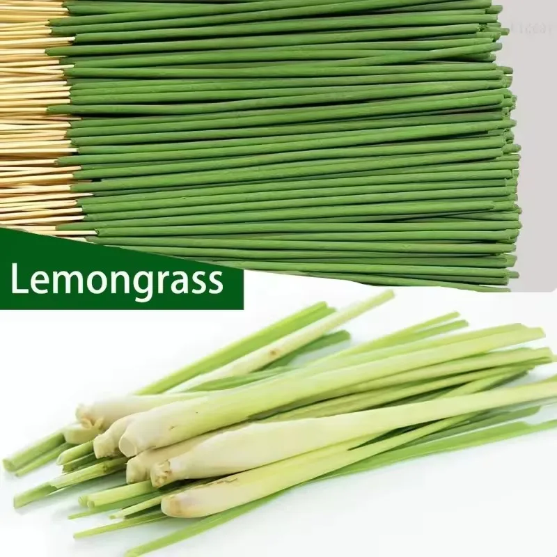 8.66 Inch Lemongrass Bamboo Incense Sticks, 45 Min Burning Time, Natural Lemongrass Oil, Air Purify Aromatherapy Home Fragrance
