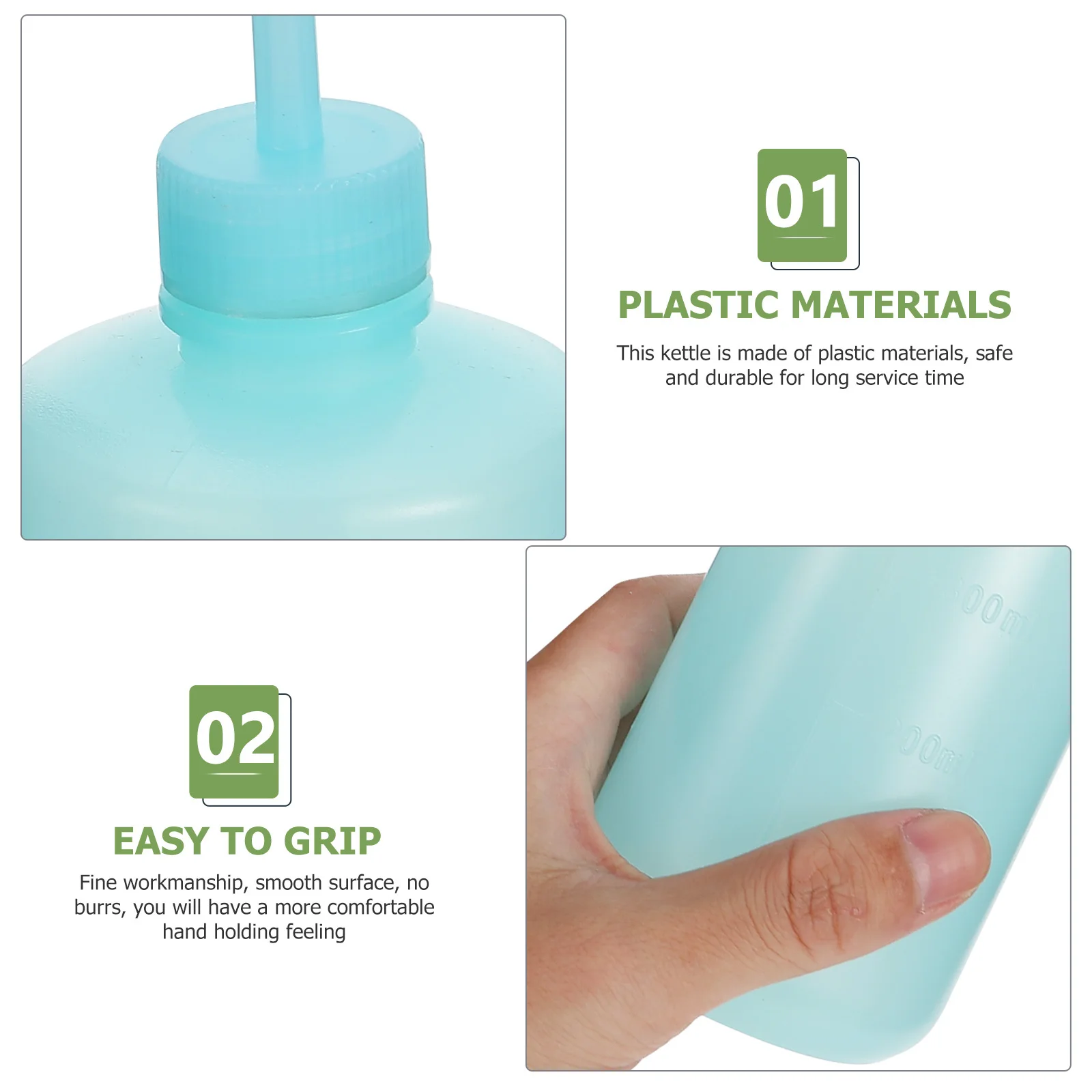 

2pcs Watering Bottle Plastic Squeeze Bottles For Plants Garden Household Portable Multi-Function Washing Bottle Indoor Outdoor