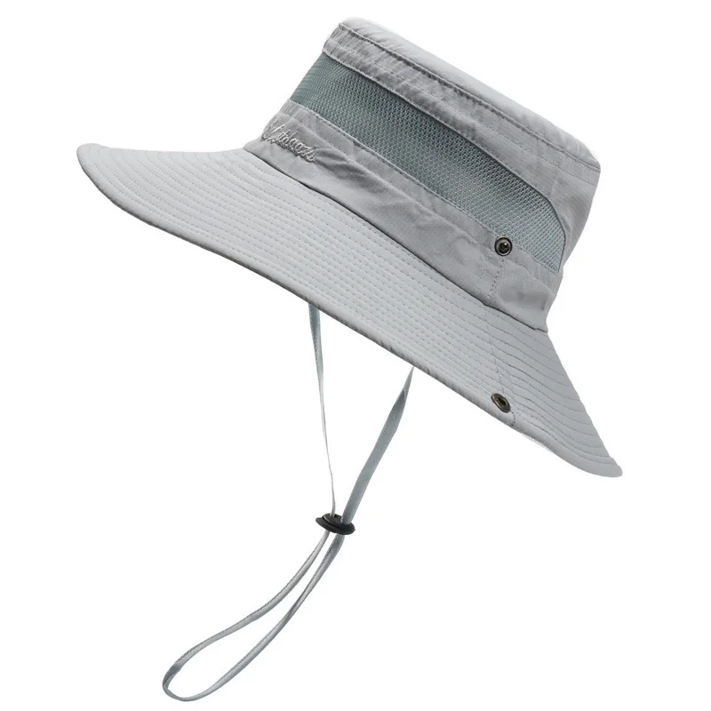 Sommer-Bergsteiger-Outdoor-Hüte für Damen und Herren, Dschungel-Abenteuer, Reisen, atmungsaktiv, große Traufe, leicht, faltbar, Sonnenschutz – Detail 6