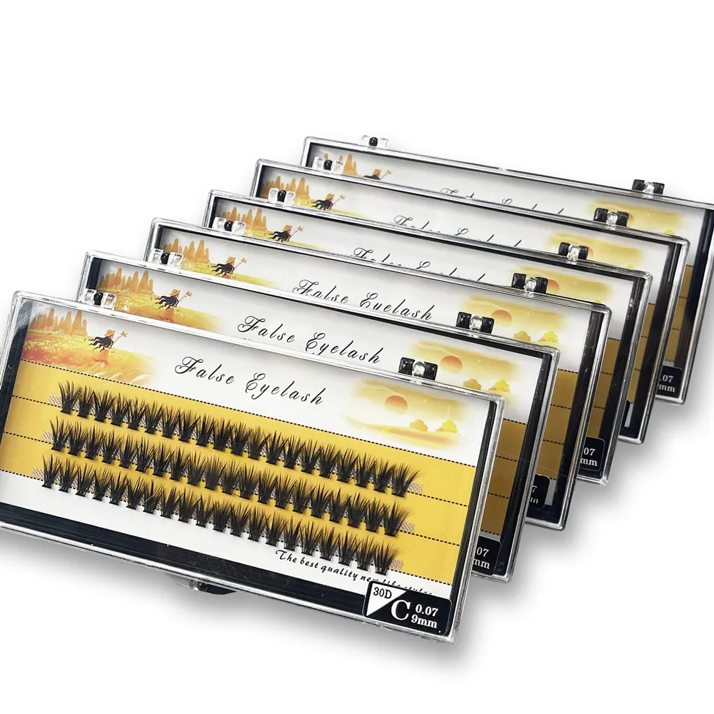 1 caja de gran capacidad 60 mechones extensiones de pestañas 20D 0,07mm C curl pestañas de visón pestañas individuales estilo natural envío gratis